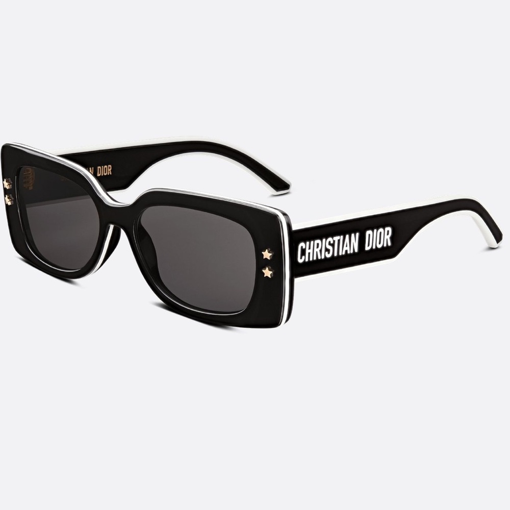 Dior Black Sunglasses with White Accents